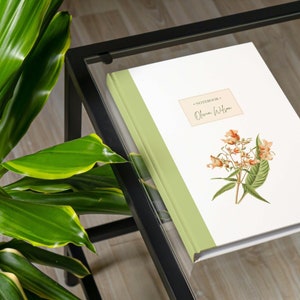 Dziennik ogrodowy spersonalizowany, spersonalizowany dziennik roślin, notatnik kwiatowy, piękny dziennik, Plant Daddy, prezent dla miłośników roślin, dziennik wędrówek