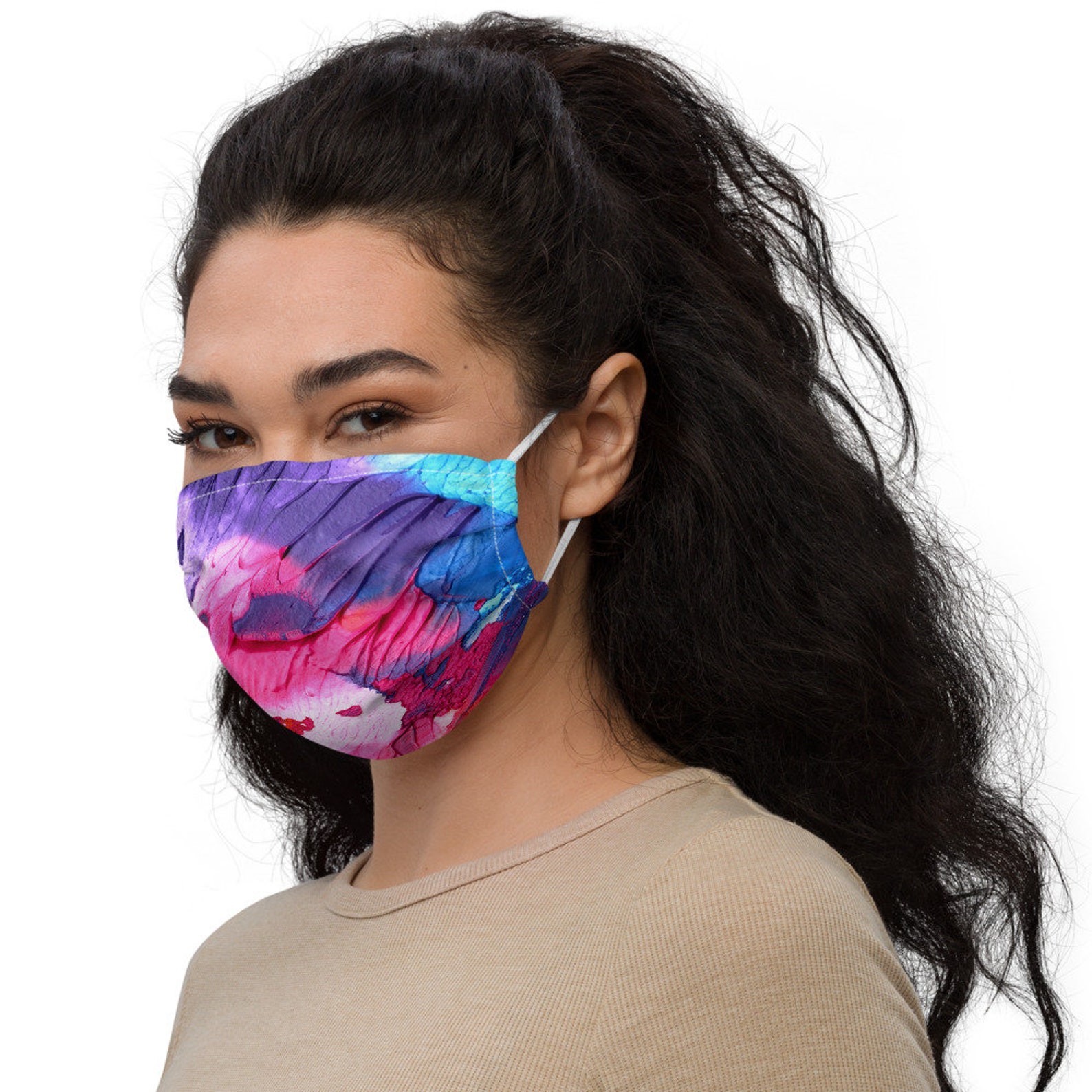 Oil painting Premium Face Mask with Filter Pocket Nose Wire Etsy