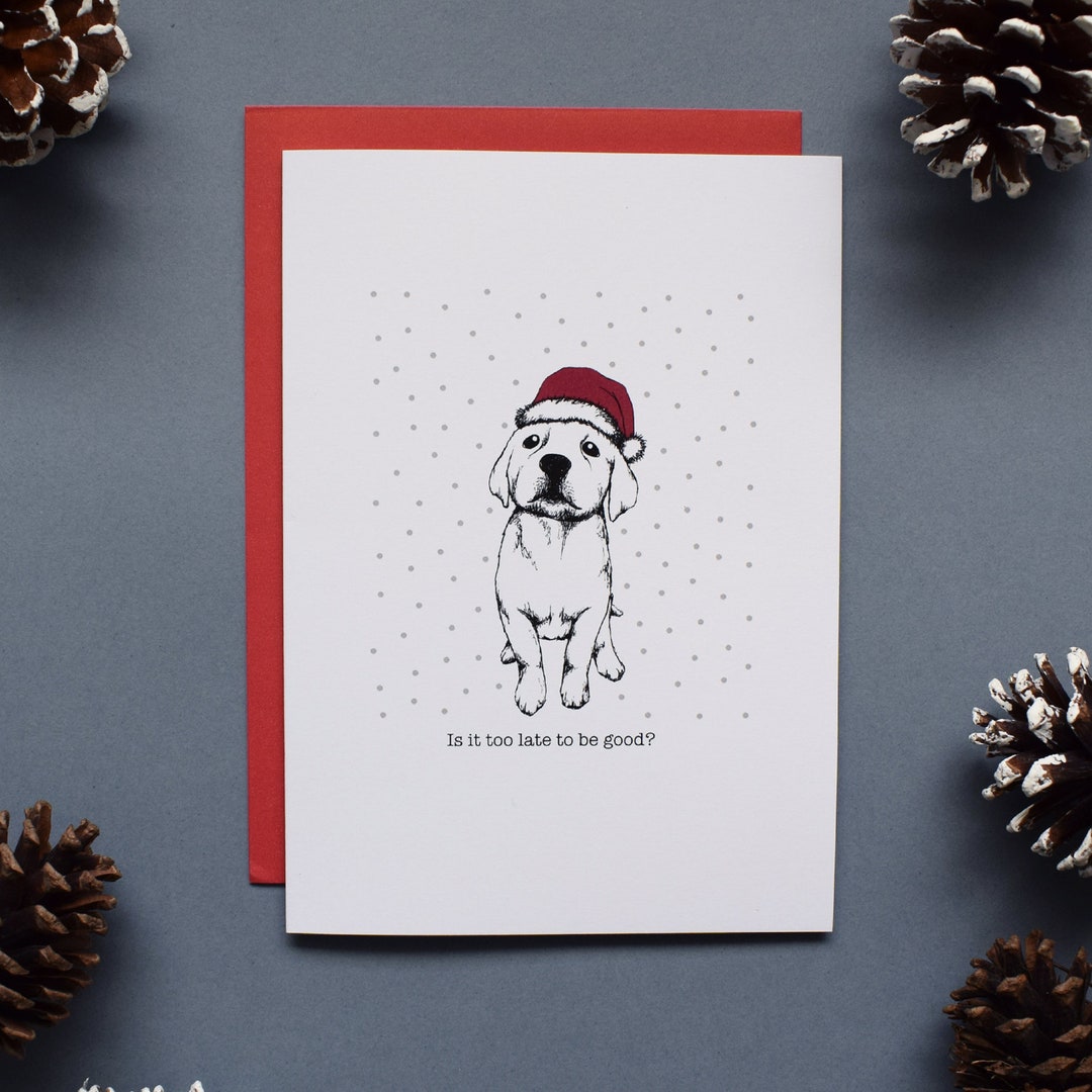 Santa Dog Christmas Cards, Dog Christmas Cards, Christmas Cards Funny, Cute Dog Christmas Cards