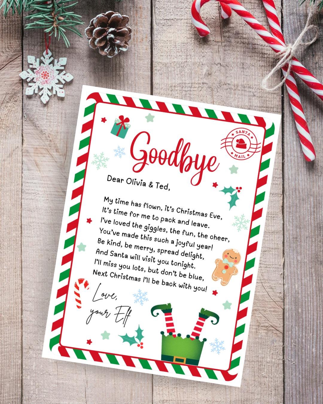 Editable Elf Goodbye Letter | Elf Farewell Letter | Elf Editable ...