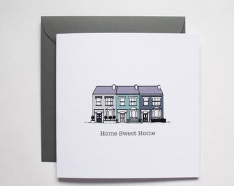 New Home Card, Housewarming Card, Home Sweet Home, First Home Card, Moving Card, New Pad, Cute Card, Eco Friendly, Highland Jungle