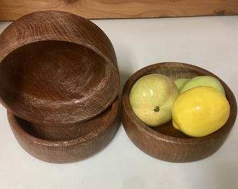 Kalmar designs teak wood mid century bowl set of 3