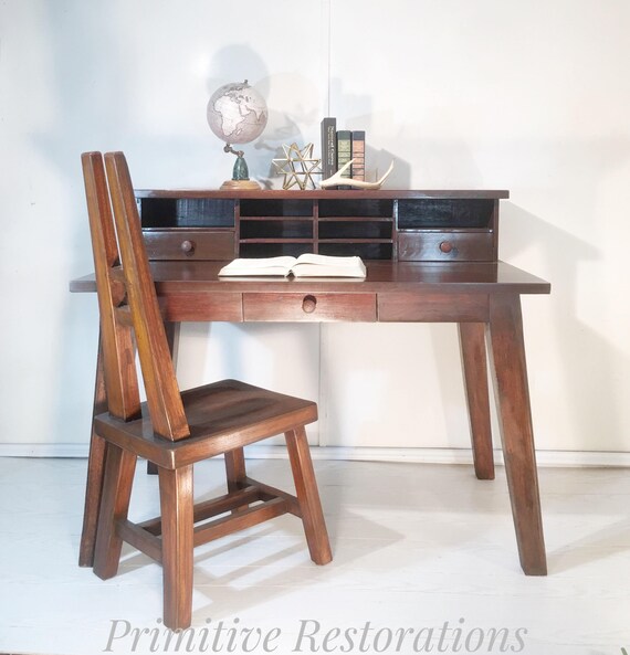 Sold Amish Writing Desk And Chair