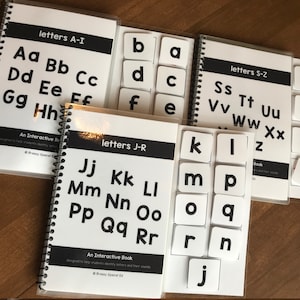 Alphabet Review Adapted/Interactive Books  (3pk)
