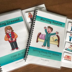 Morning Routine and Getting Dressed Interactive/Adapted Books for Special Ed