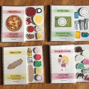 Food Adapted Books Following Directions (Left / Right and More) for Special Ed