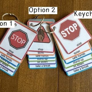 Visual Rules Keychain/Lanyard for Special Education/ personalized option