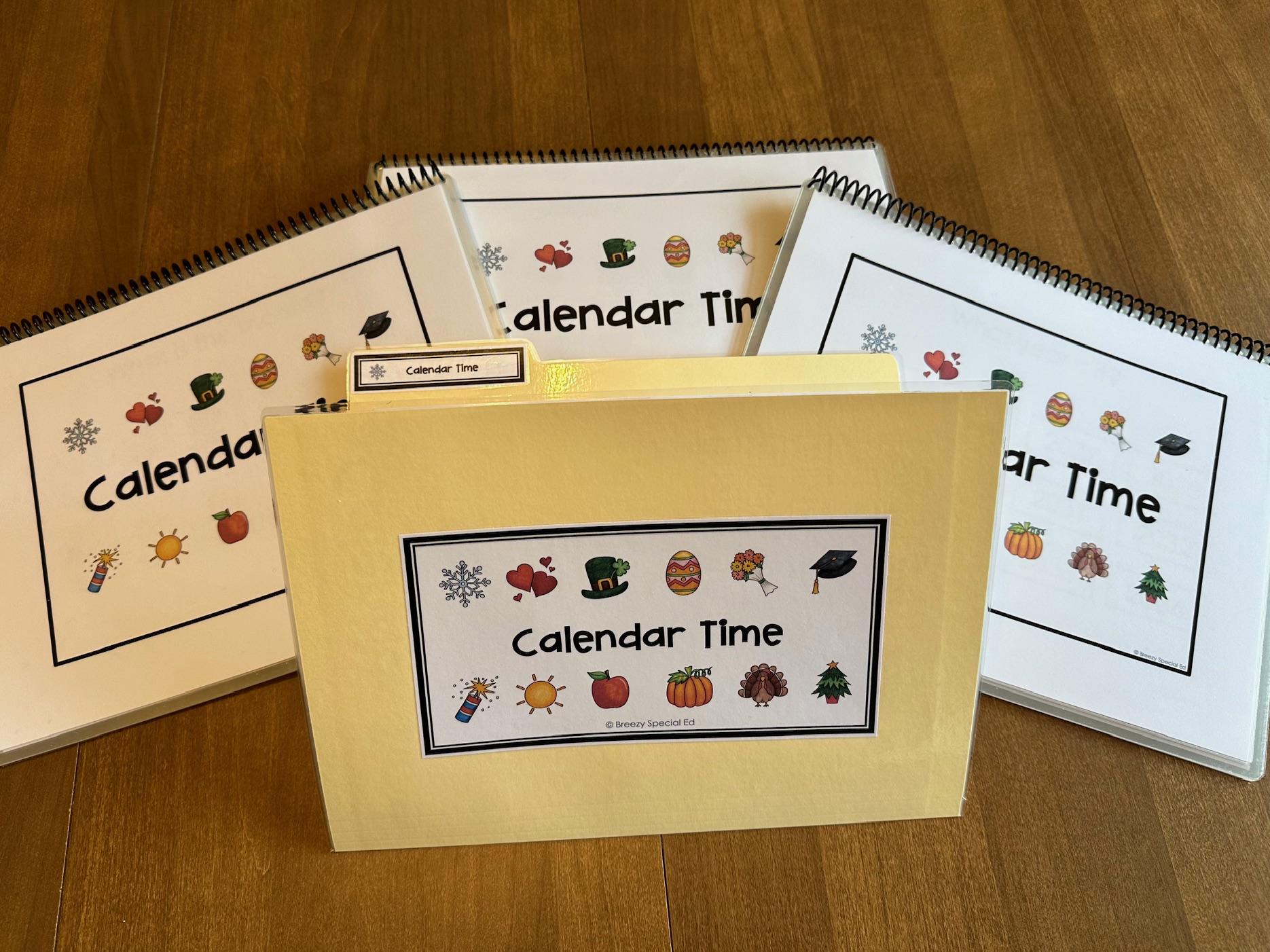 NEW!!!  Morning Meeting Calendar Time Book and File Folder for Special Ed