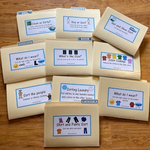 Laundry Life Skills File Folders for Special Education (Breezy Special Ed) 10pk