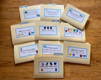 Laundry Life Skills File Folders for Special Education (Breezy Special Ed) 10pk