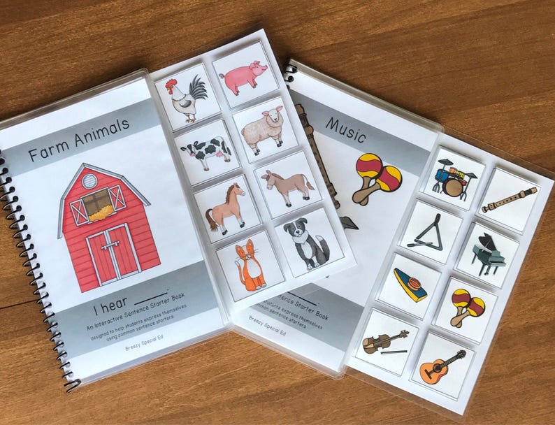 Sentence Starter Adapted Books for Speech Therapy / Special Education image 9