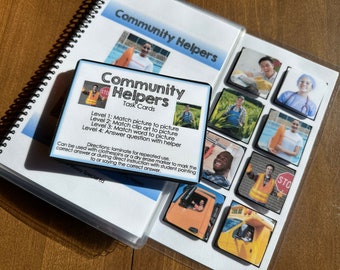 NEW!!  Community Helpers (vol 2)  Adapted Book with Task Cards