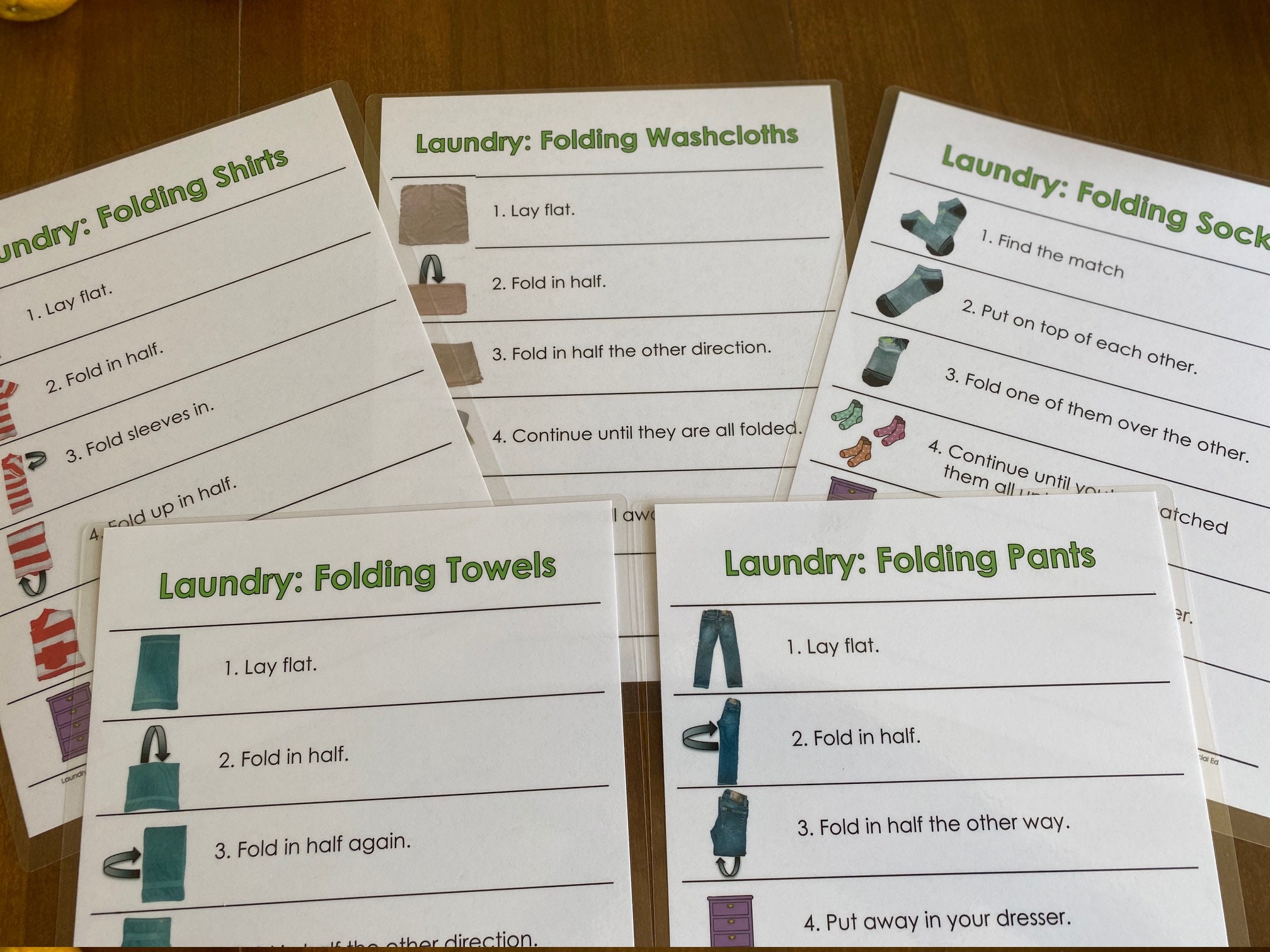 Laundry Task Analysis and Interactive Book for Special Ed with | Etsy