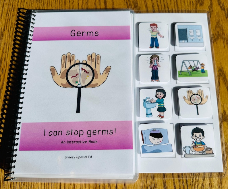 Germs and Washing Hands Interactive/adapted Books for Special Ed - Etsy