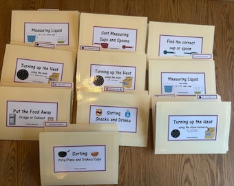 Kitchen and Cooking Life Skill file folders for special education 11pk