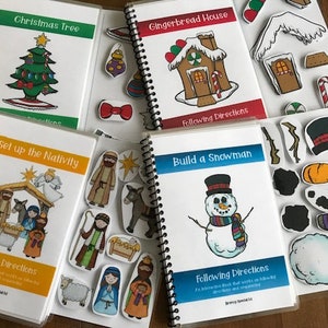 Christmas Adapted Books Following Directions + Sequencing for Special Ed