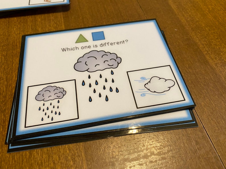 Same or Different Visual Task Cards special Ed - Etsy