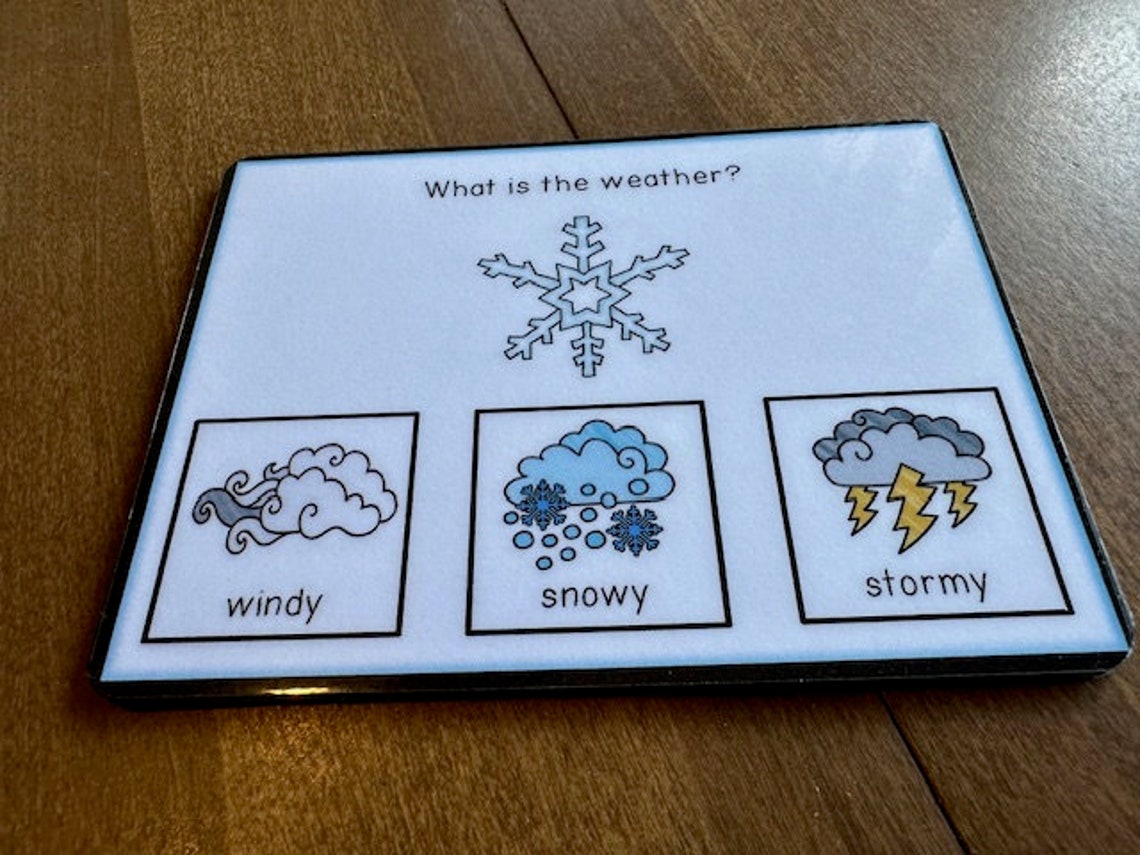 Weather Task Box What is the Weather? Visual Task Cards (special Education) 60 Pc - Etsy