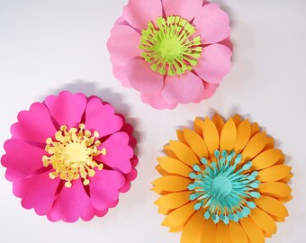 Paper Flower/ Flower Petal/ Instant Download/ SVG & PDF Template/ Various Flowers Center/ DIY Flower Center/ FCS6