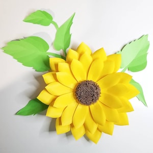 Paper Flower/ Instant Download/ SVG & PDF Template/ DIY Paper Flowers/ Sunfinity Sunflower/ F18