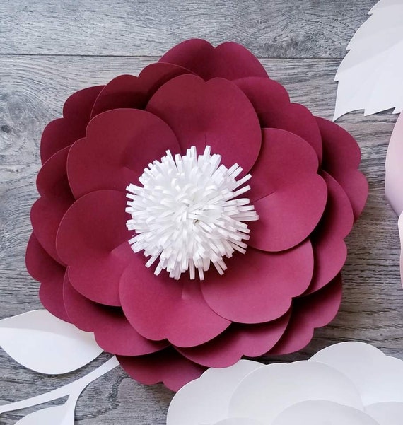 Single Paper Flower Diy Flowers Wreath Backdrop Wall Decor Nursery Wedding F24