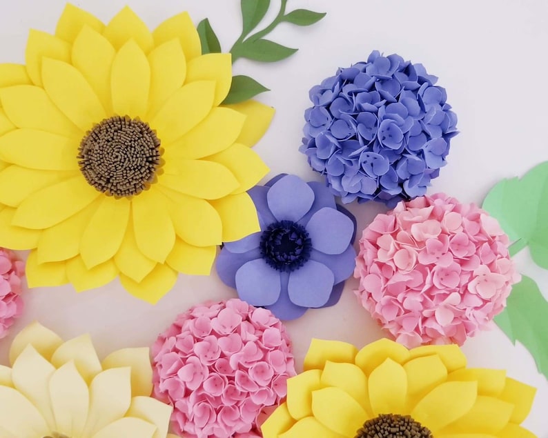 Hydrangea/ Paper Flower Template/ Instant Download/ Cricut Etsy