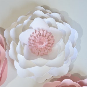 Flor de papel/ Download instantâneo/ Modelo SVG e PDF/ Flores de papel DIY/ Flor fofa de 5 pétalas/ F55