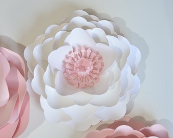 Paper Flower/ Instant Download/ SVG & PDF Template/ DIY Paper Flowers/ 5 Petals Cute Flower/ F55