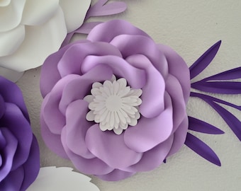 Paper flower/ Instant Download/ SVG & PDF Template/ DIY Paper Flowers/ 6 Petals Flower/No Tutorial / F50