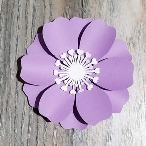 Paper Flower/ Instant Download/ SVG & PDF Template/ DIY Paper Flowers/ 6 Petals Mini Flower/ F51