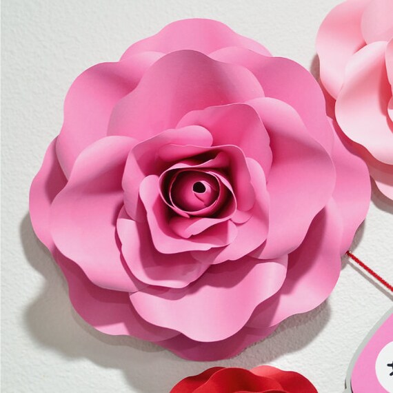 single paper flower rose diy paper flowers wreath backdrop wall decor nursery decor wedding decor f4 paper flower rose making