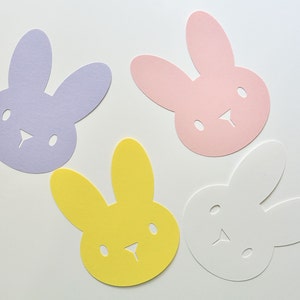 SVG • PDF/ Instant Download/ Simple Rabbit/ Rabbit Garland/ Baby Shower or Easter Garland/ Bunny Party Decor/ Rabbit Cupcake Topper/  PG10