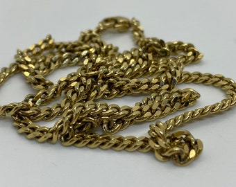 Preowned gold colored curb necklace