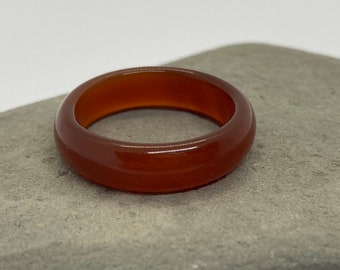 Preowned carved carnelian ring