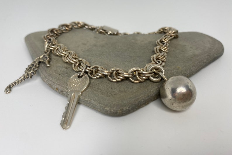 Vintage silver charm bracelet, Hugo Grün, 830 S, Denmark image 7