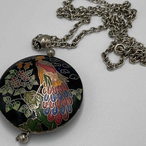 Vintage cloisonne pendant necklace