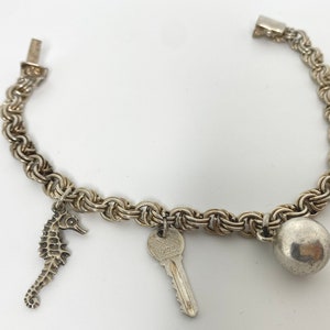 bracelet à breloques en argent vintage, Hugo Grün, 830 S, Danemark image 6