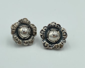 Georg Jensen vintage silver clip-on earrings, 2002