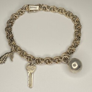 Vintage silver charm bracelet, Hugo Grün, 830 S, Denmark image 3