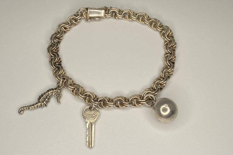 Vintage silver charm bracelet, Hugo Grün, 830 S, Denmark image 3