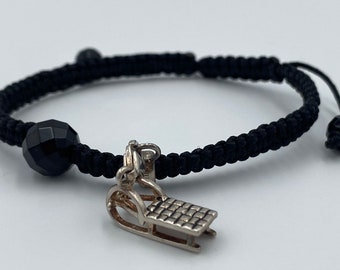 Thomas Sabo bracelet, knotted wristband with silver charm