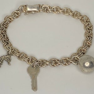 Vintage silver charm bracelet, Hugo Grün, 830 S, Denmark image 2