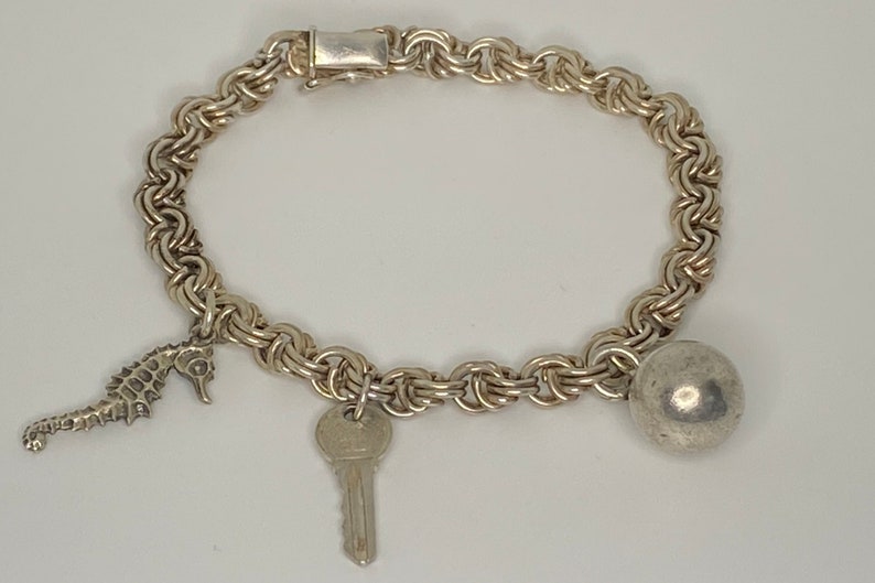 Vintage silver charm bracelet, Hugo Grün, 830 S, Denmark image 2