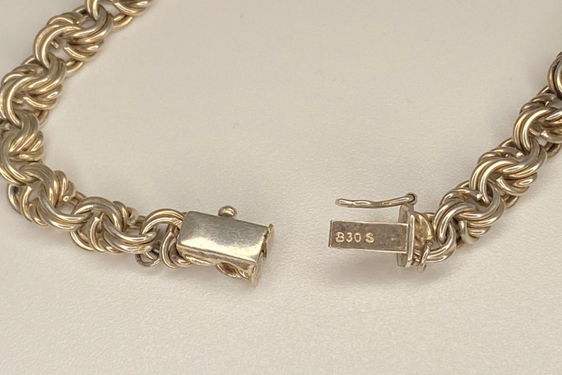 bracelet à breloques en argent vintage, Hugo Grün, 830 S, Danemark image 5