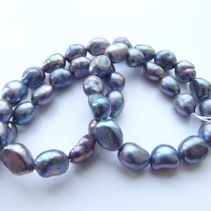 32+ nice quality!, AAA, freshwater pearls peacock gray black iridescent multicolor 7-9 mm PREETI-947