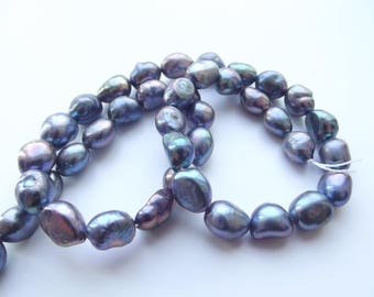 32+ belle qualité!, AAA,perles d'eau douce nacre paon gris  noir irisée multicolore 7-9 mm PREETI-947