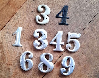 1970s Vintage Metal House Numbers for Address, Home, 70s, Mailbox, * sold individually *