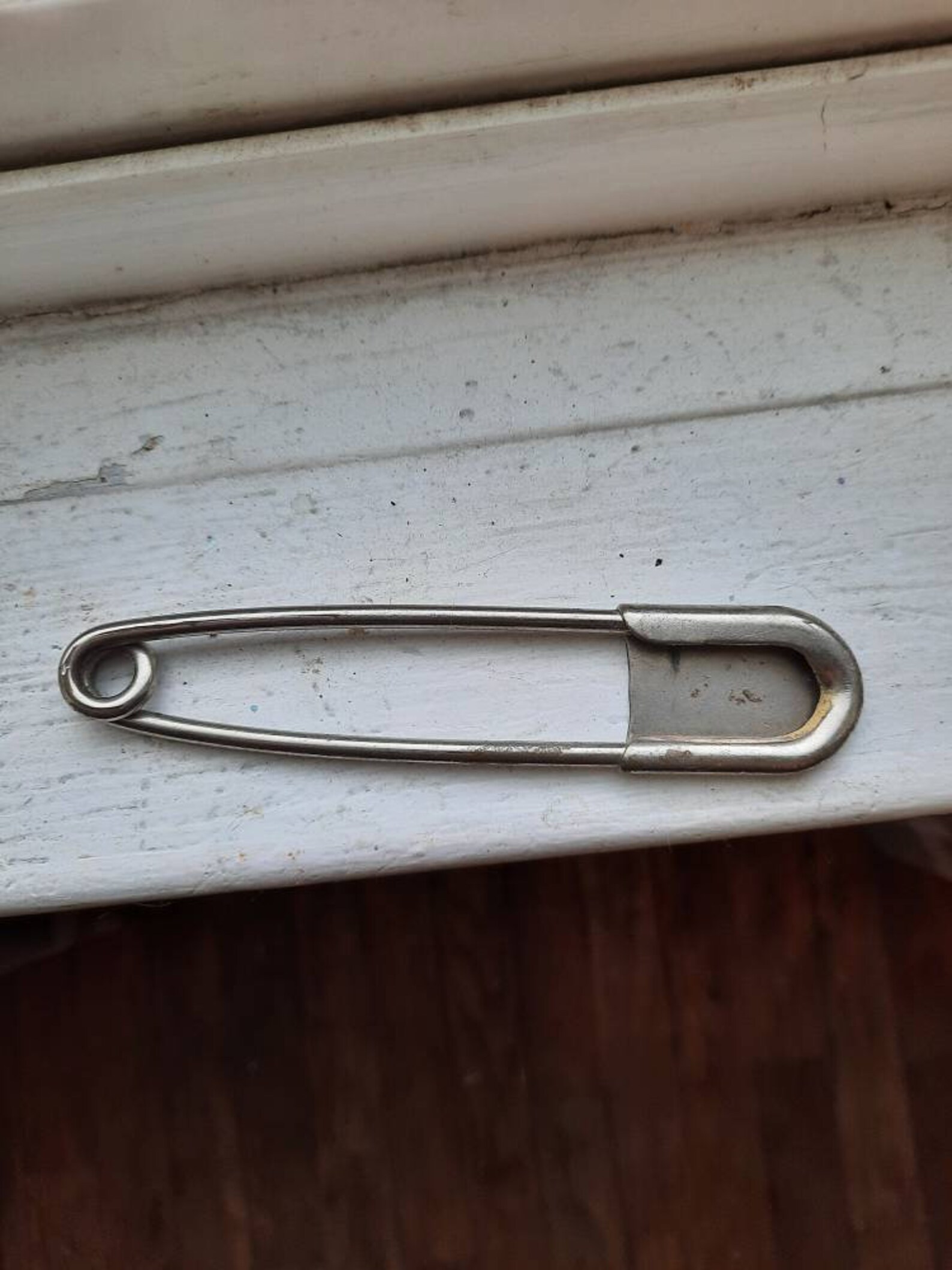 XL Safety Pin Vintage Extra Large silver tone metal pin Etsy
