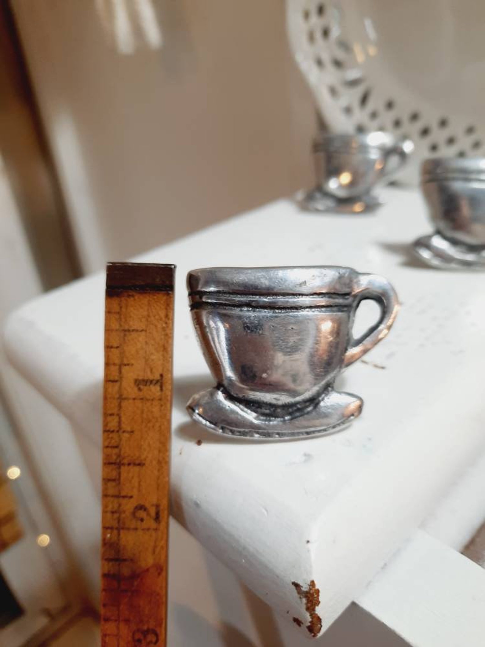 1 Vintage Metal Teacup knob kitchen drawer pull Etsy