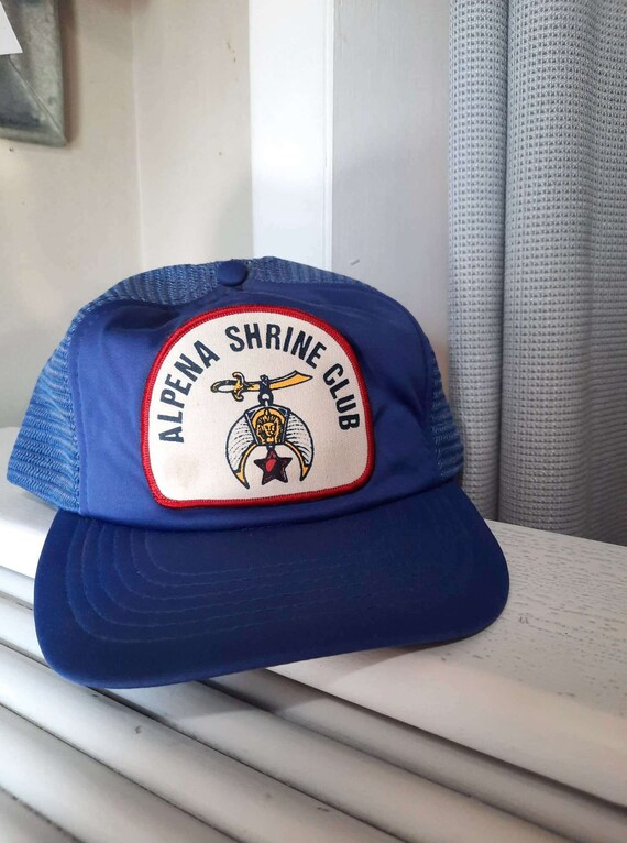 70s Retro Trucker Blue Cap for Men 80s 